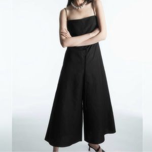 NWT COS Belted Linen-Blend Wide-leg Jumpsuit size 2